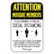 Signmission Public Safety Sign-Mosque Members Practice Social Distancing, Heavy-Gauge, 12" H, A-1218-25385 A-1218-25385 - alternate 1